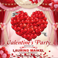 Red Valentine's Party Instagram Post Video template