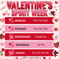 Red Valentine's Spirit Week Instagram Post template