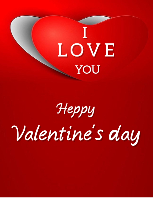 Red Valentine's Day Flyer Template | PosterMyWall