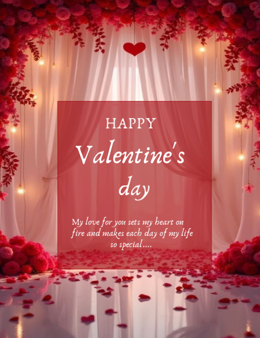 Plantilla de Red Valentine's Day Flyer | PosterMyWall