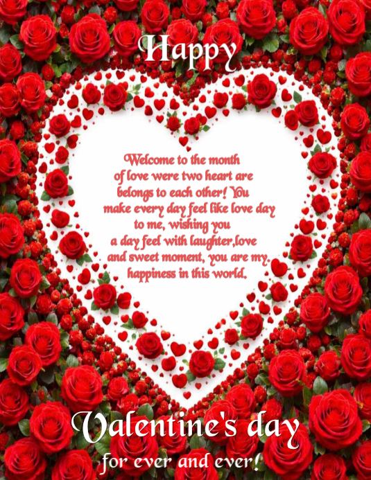 Plantilla de Red Valentine's Day Flyer | PosterMyWall