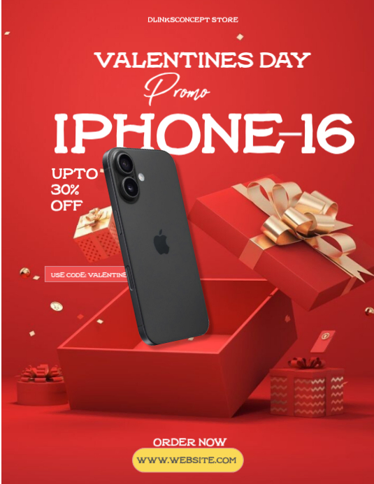 Modèle Red Valentine's Day Promo Flyer | PosterMyWall