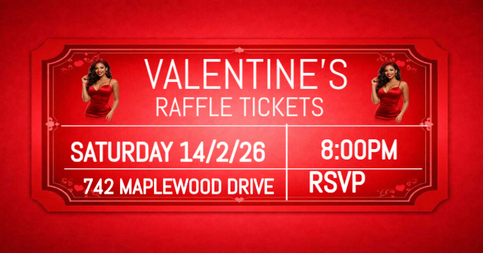 Valentine's Raffle Event Template | PosterMyWall