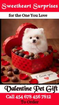 Rouge Valentine Pet Gift Tampilan Digital Template