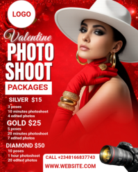 Red Valentine Photo Shoot Packages Instagram Portrait template