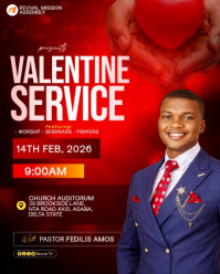 Red Valentine Service Instagram Portrait Video template