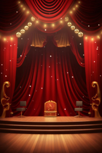 Red Velvet And Gold  Poster template