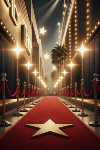Red Velvet Spotlight Stage Poster template