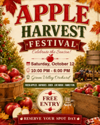 Rot Apple Harvest Festival Instagram Portrait Template