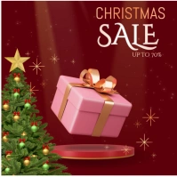 Red Vintage Christmas Instagram Post template