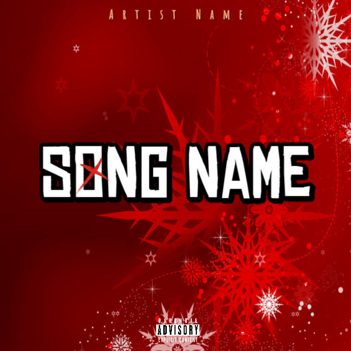 Red Vintage Christmas Mixtape Cover Album Cover Template | PosterMyWall