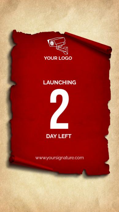 Red Vintage Countdown Launch Instagram Story Template | PosterMyWall