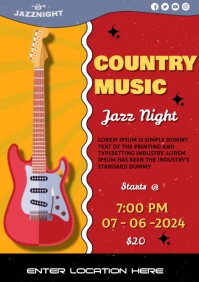 Red Vintage Country Music Template A1