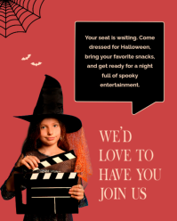 Red Halloween Movie Night Instagram Portrait Template - Page 3