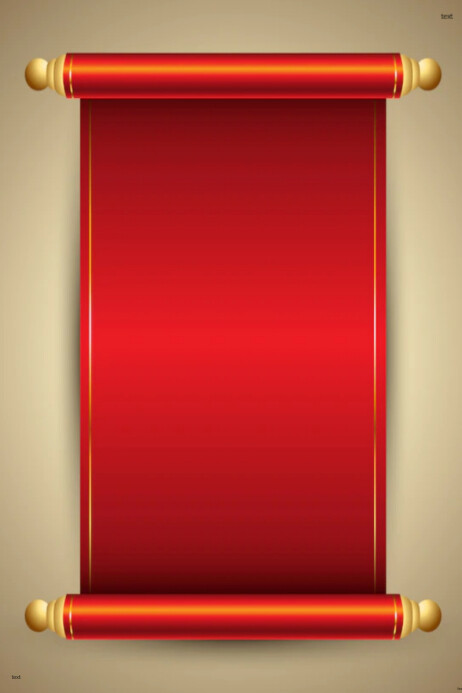 Red Vintage Scroll Template Poster