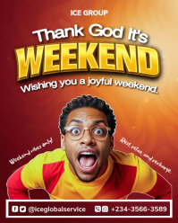 Red Weekend Template Instagram Portrait