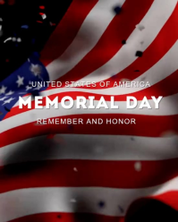 Red White Modern & Minimal Patriotic Memorial Day Instagram Portrait template