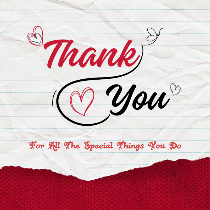 Copy Of Red White Modern Thank You Instagram Post PosterMyWall copy-of-red-white-modern-thank-you-instagram-post-postermywall