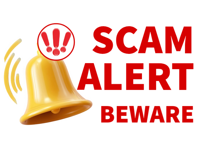 Red White Professional Scam Alert Notification Bell Icon With ...
