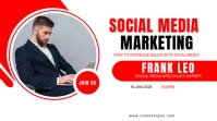RED WHITE SOCIAL MEDIA MARKETING POST FOR TWITTER template