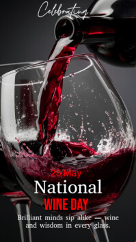 red wine day Instagram na Kuwento template