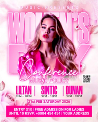 Red Women's Day Event Instagram Portrait Video template