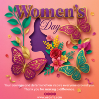 Red Women's Day Instagram Post template