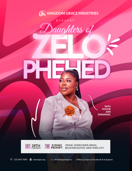 Red Women's Conference Flyer Template | PosterMyWall