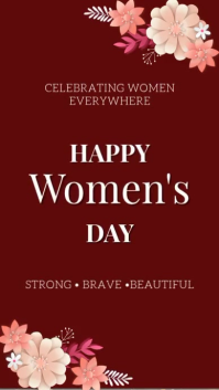 Red Womens Day Facebook Story template