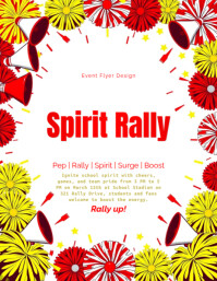 White School Pep Rally Flyers Template | PosterMyWall