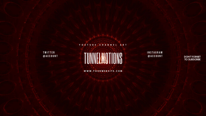 Red Youtube Channel Art Banner template