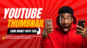 Merah red youtube thumbnail brunette man YouTube Thumbnail Template
