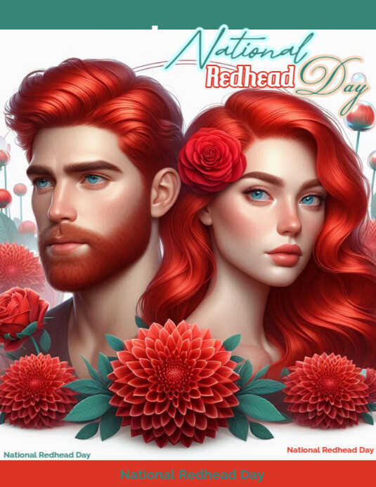 Redhead Day Flyer (US Letter) template