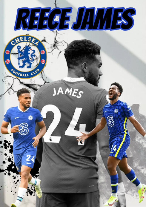 Reece James A4 template