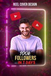 Reel cover design flyer Illustration Pinterest template