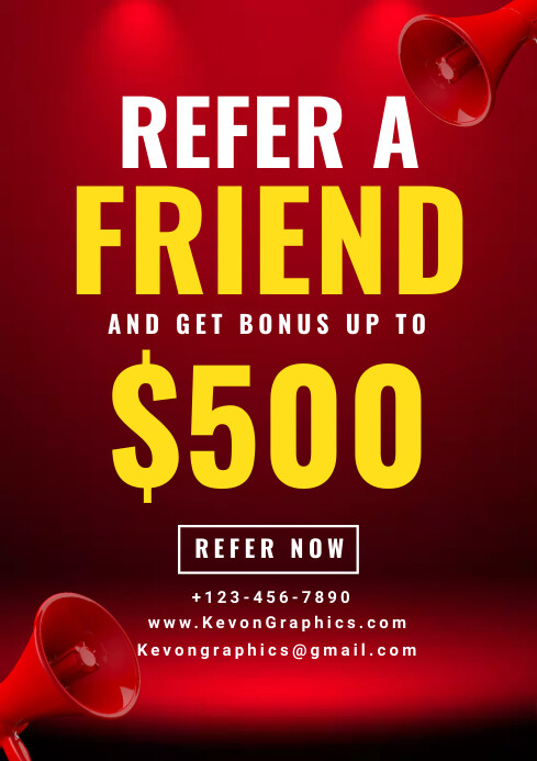 Refer A Friend Template PosterMyWall Refer A Friend Template PosterMyWall