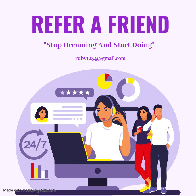 Refer a friend Template PosterMyWall Refer a friend Template PosterMyWall