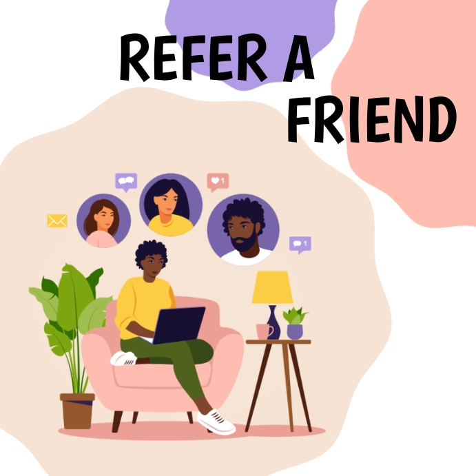 Plantilla de Refer a friend Instagram post | PosterMyWall