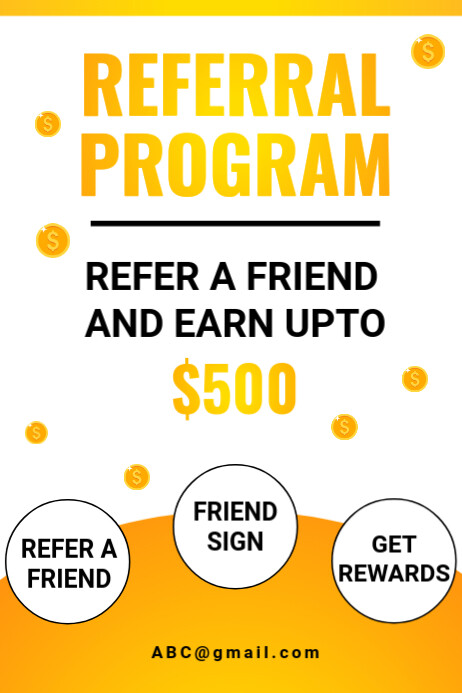referal program poster Template | PosterMyWall
