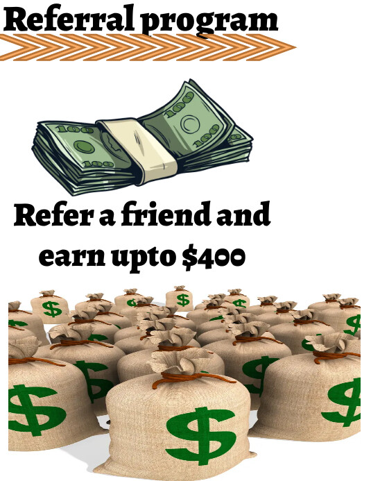 referall program Flyer (US Letter) template