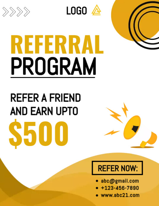 Referral flyer template PosterMyWall