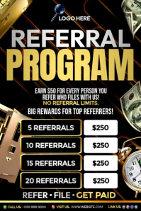 Zwart Referral Program Poster Template
