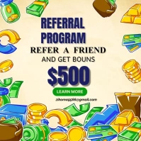 referral program, small business Instagram Post template