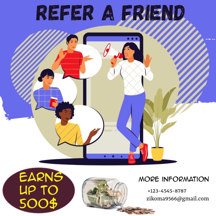 referral program, small business Template | PosterMyWall
