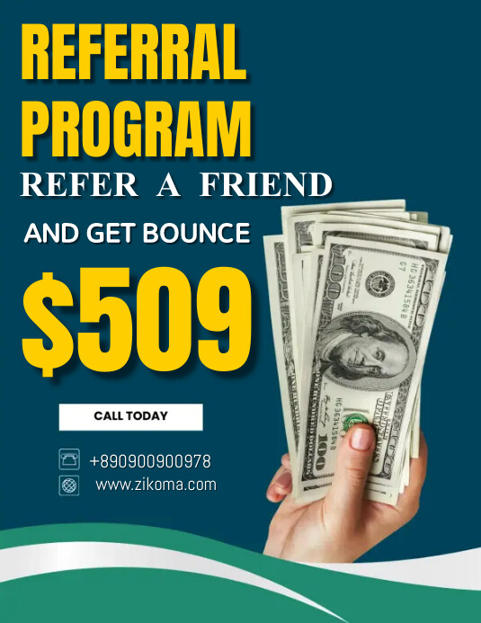 referral program, small business Template | PosterMyWall