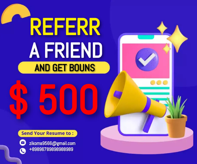 Referral Ranking Design referral program, small business Template | PosterMyWall