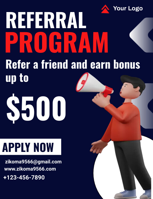 Referral program, Small business Flyer (US Letter) template