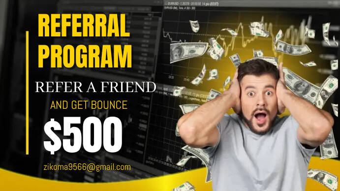 referral program, small business Digital Display (16:9) template