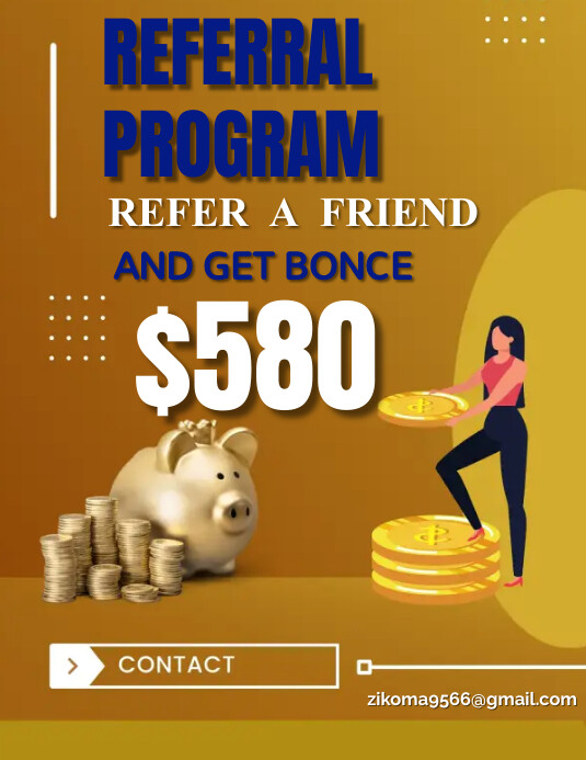 referral program, small business Flyer (US Letter) template