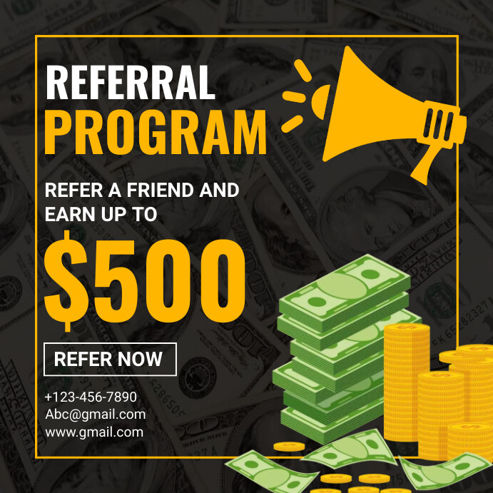 Referral Program Instagram Post template